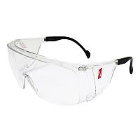 NITRAS 9015, защитные очки, черная / прозрачная оправа, прозрачные окуляры подходит для тех, кто носит очки