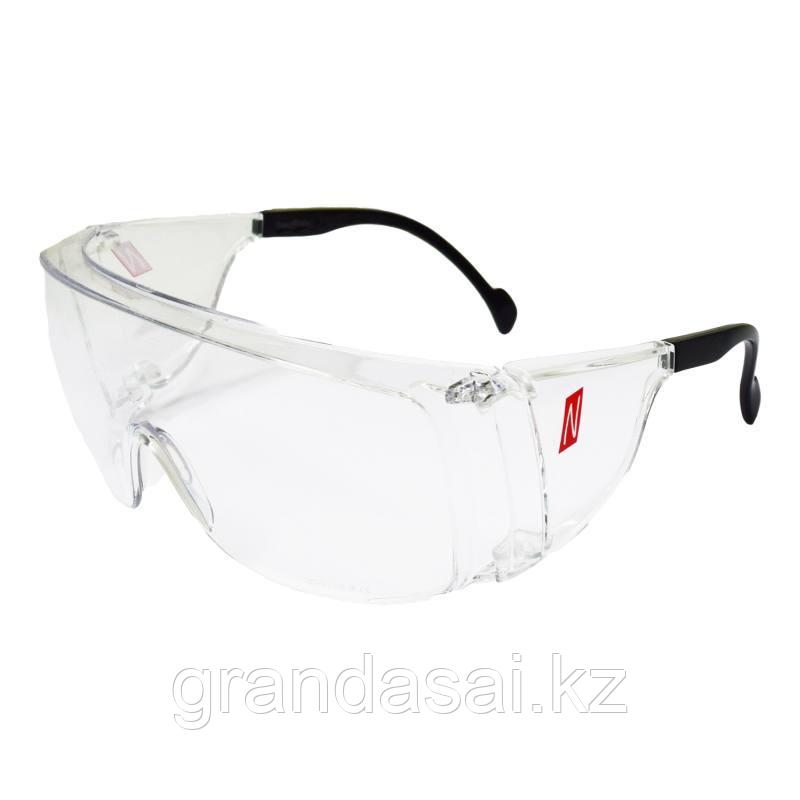 NITRAS 9015, защитные очки, черная / прозрачная оправа, прозрачные окуляры подходит для тех, кто носит очки - фото 1 - id-p60738708