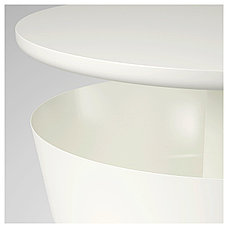 Столик придиванный ЛИЕРСКОГЕН белый ИКЕА, IKEA, фото 3