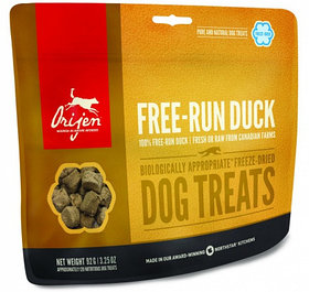 Сублимированное лакомство для собак всех пород Orijen Free-Run Duck Dog Treats утка