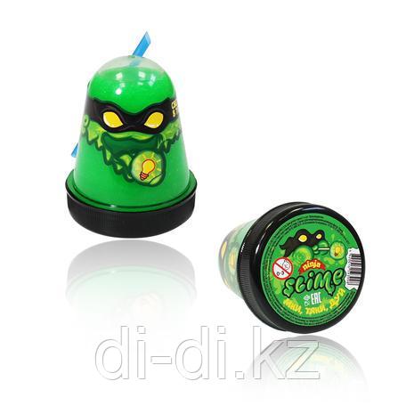 Лизун Slime "Ninja", светится в темноте, зеленый, 130г.