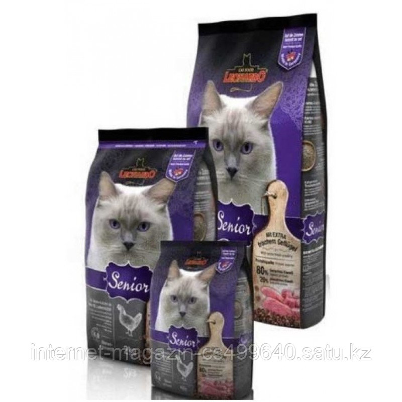 Сухой корм для кошек Leonardo Senior