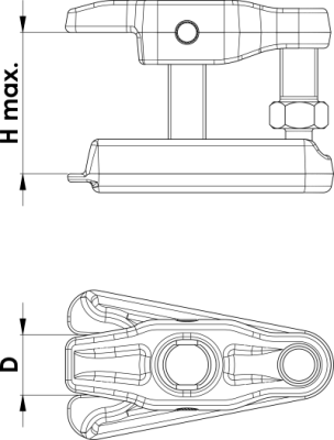CT-A Съемник шаровой опоры для BMW E39, зев 24 мм Car-Tool CT-A купить на сайте etoprostobuh.ru Чертеж съемника для шаровых опор