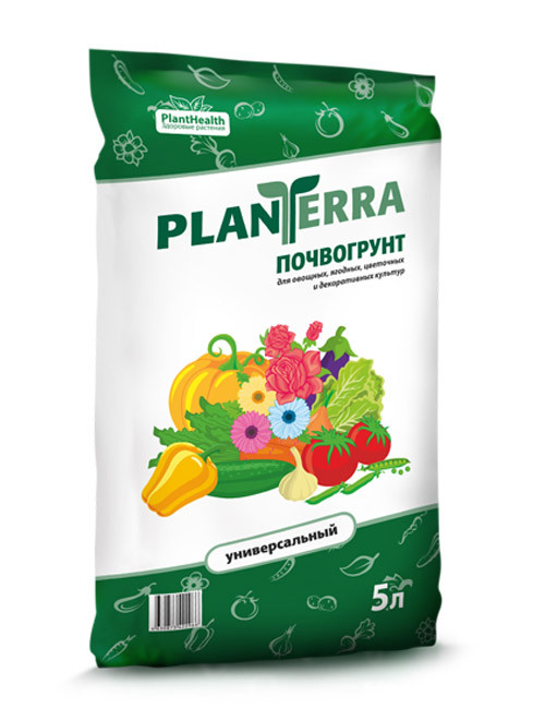 PlanTerra - универсальный, 5л, грунт для садово-огородных растений