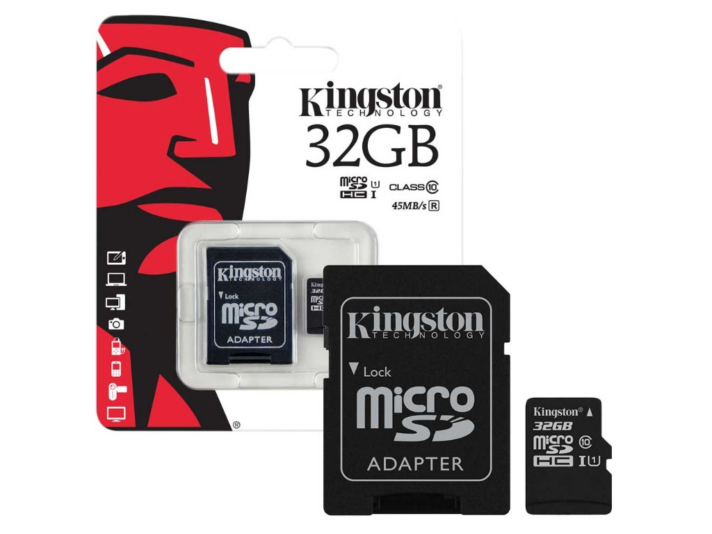 Карта памяти SDHC Kingston 16GB Class10 UHS-I