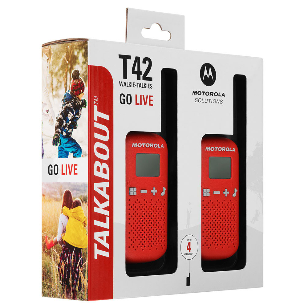 Motorola Портативные Радиостанции Talkabout T42 Красные (пара)