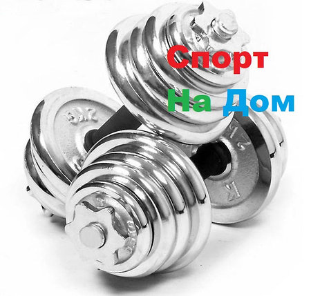 Гантели разборные Хром 12,5 кг+12,5 кг., фото 2