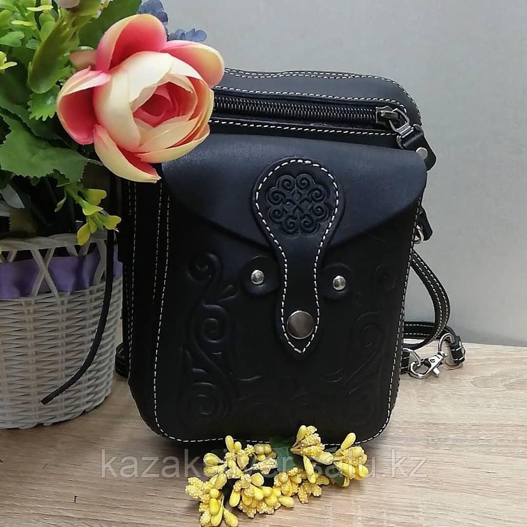 Мужская барсетка кожаная