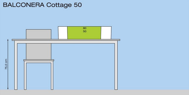 Вазон с автополивом Lechuza Balconera Cottage 50 - 50*19*19cм мокка - фото 5 - id-p60841761