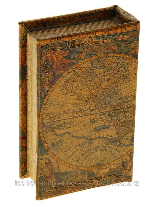 Сейф-книга кожа "Старинные карты мира" - фото 3 - id-p60845774