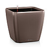Вазоны с автополивом LECHUZA Quadro 28 - 28*28*33cм блестящий серо-коричневый, фото 5
