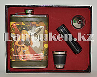 Сувенирный набор (фляга, рюмка, карманный фонарик, воронка)