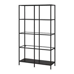 Стеллаж ВИТШЁ черно-коричневый, стекло ИКЕА, IKEA, фото 2