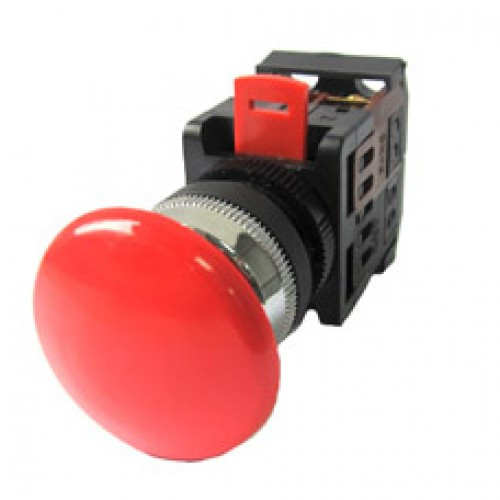 Кнопка AEА-22 "Грибок" красный d22мм 1з+1р TDM - фото 1 - id-p60853747
