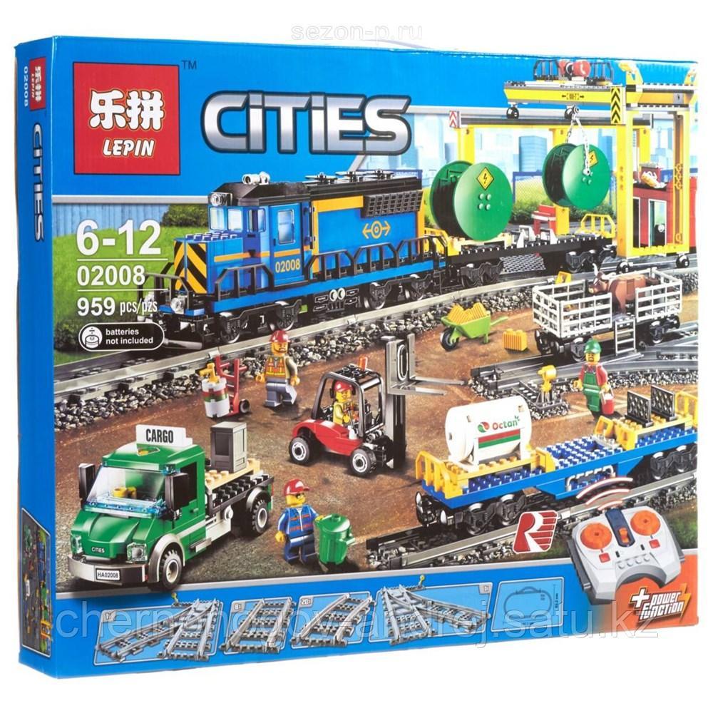 Конструктор Аналог Лего Lego 60052 Lepin 02008 King 82008 Грузовой поезд