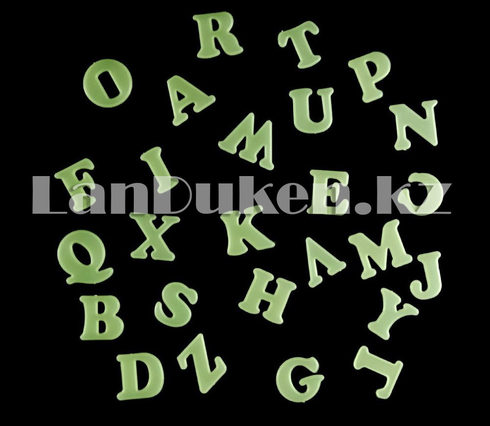 Фосфорные наклейки английский алфавит на стену - фото 1 - id-p60741538
