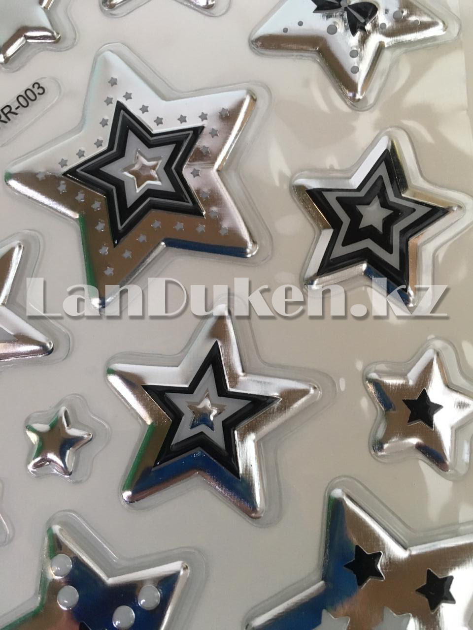 Декоративные наклейки звезды 21х13см серебристые - фото 3 - id-p60868704