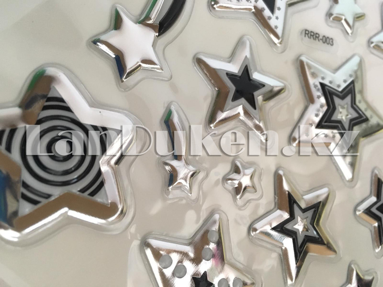 Декоративные наклейки звезды 21х13см серебристые - фото 4 - id-p60868704