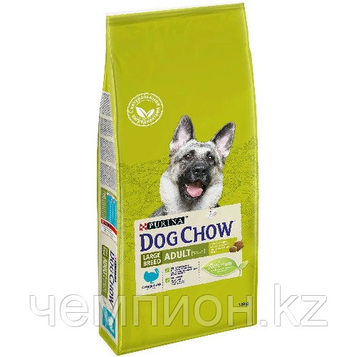Dog Chow Adult Large, Дог Чау корм для взрослых собак крупных пород, индейка, уп. 14кг.