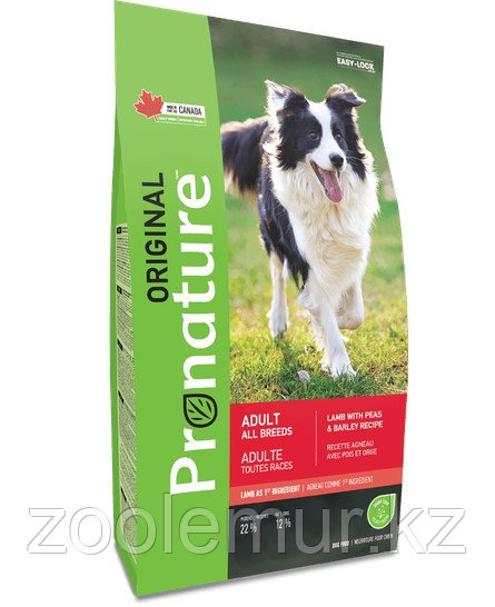 Pronature Original NEW Сухой корм для взрослых собак всех пород (с ягнёнком, горохом и ячменём) 2,27 кг