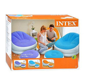 Мягкое надувное кресло с пуфиком Intex 68572, фото 2