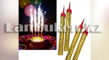 Свечи фейерверк для торта 17 см золотые - фото 3 - id-p60877973