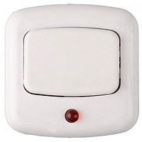 Кнопка СВЕТОЗАР для звонка, с индикацией включения, цвет белый, 220В