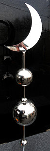 Полумесяц мусульманский с 2 шарами стальными