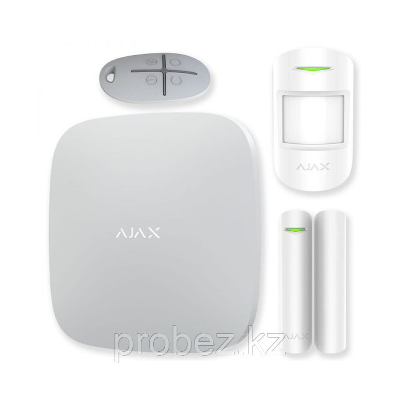Ajax Hub Kit Plus белый комплект (Hub-1шт, MotionProtect-1шт, DoorProtect-1шт, SpaceControl-1шт)
