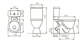 Унитаз-компакт "Лира" к/вып 1 реж Rosa, фото 2