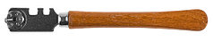 Стеклорез KRAFTOOL роликовый, 6 режущих элементов, с деревянной ручкой  