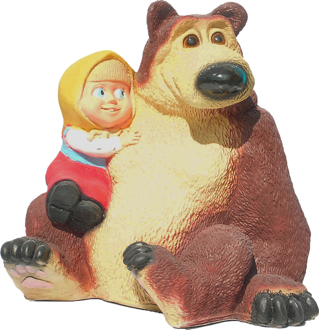 Медведь с девочкой H-33см