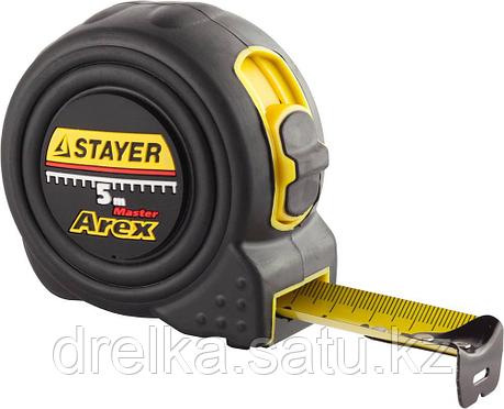 Рулетка STAYER "PROFI" "AREX", двухкомпонентный противоударный корпус, упрочненное полотно, 5м/19мм, фото 2
