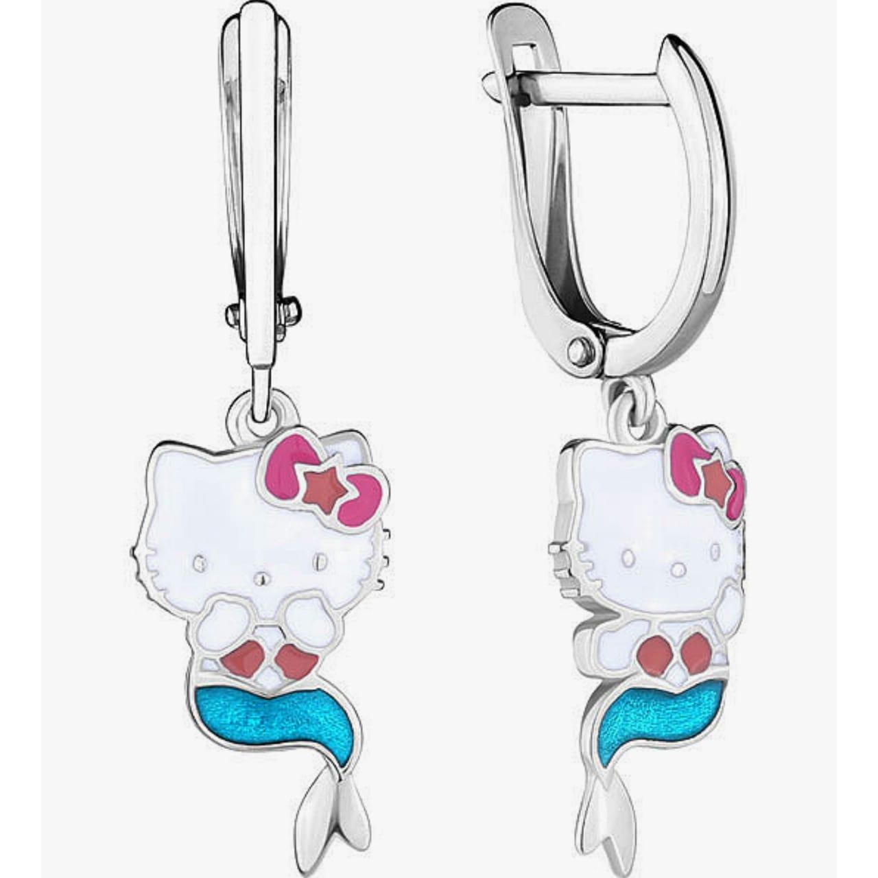 Серьги Hello kitty