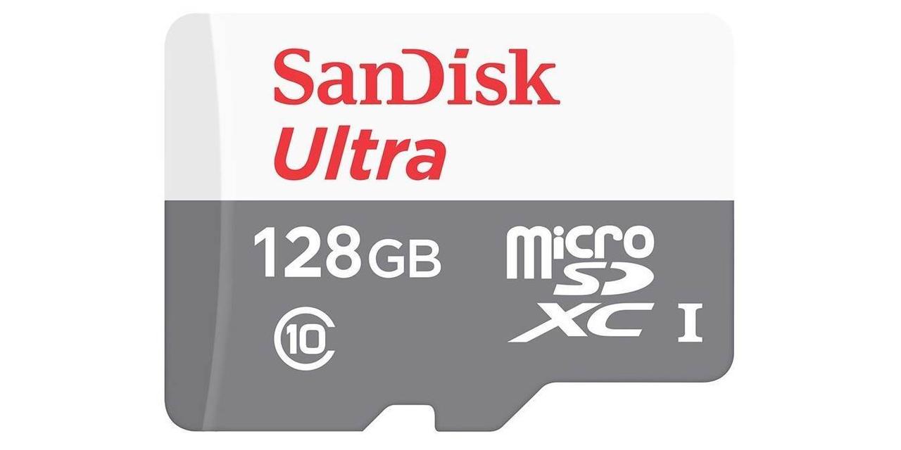 Карта памяти microSD с адаптером SanDisk 128GB UHS-I - фото 1 - id-p60804991