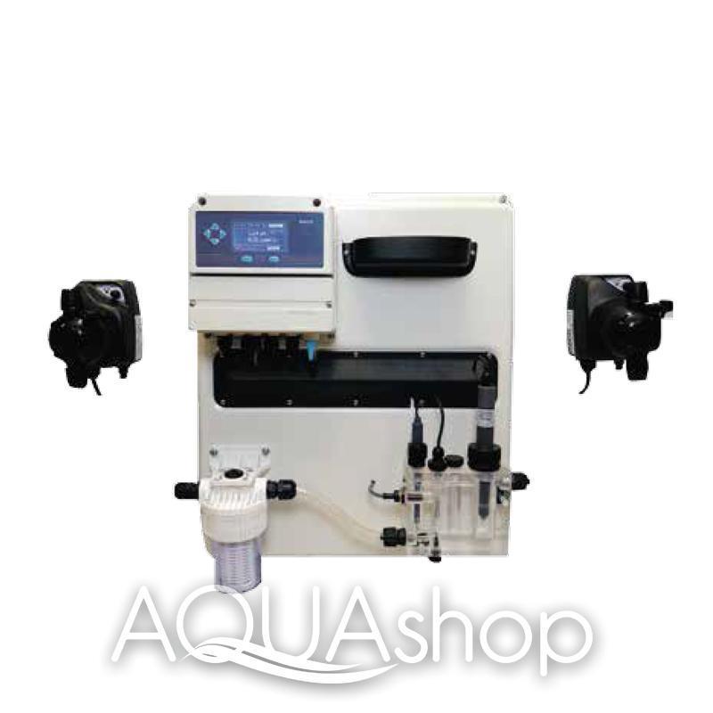 Станция контроля и коррекции A-POOL OXYGEN pH/H2O2 + монтажный комплект - фото 1 - id-p60942886