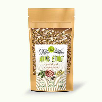 BUCKWHEAT SALAD MIX» с кедровыми орешками - микс для салатов, выпечки, йогуртов, 100 г.