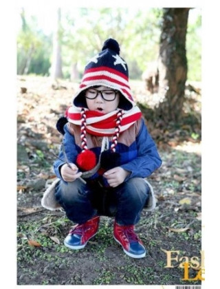 Комплект шапка и шарф "Звездочки" 4-6 лет с завязками - фото 3 - id-p4524785
