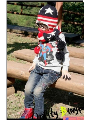 Комплект шапка и шарф "Звездочки" 4-6 лет с завязками - фото 5 - id-p4524785