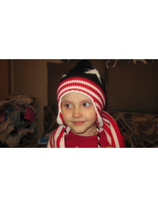 Комплект шапка и шарф "Звездочки" 4-6 лет с завязками - фото 6 - id-p4524785