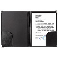 Папка адресная OfficeSpace, А4, кожзам, мет. уголки, черный 284776, фото 3