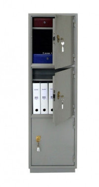 Металлический трехсекционный бухгалтерский шкаф КБС-033, фото 2