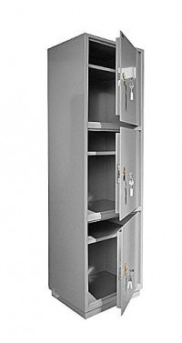 Металлический трехсекционный бухгалтерский шкаф КБС-033, фото 2