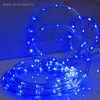 LED шнур 10 мм, круглый, 10 м, чейзинг, 2W-LED/м-24-220V, с контр. 8р, СИНИЙ