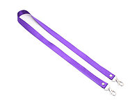 Ремешок для бейджа с двумя карабинами фиолетовый