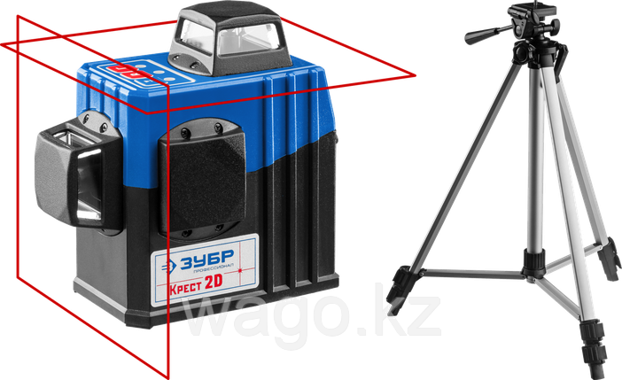 Нивелир лазерный линейный "Крест-2D-2", ЗУБР Профессионал 34907-2, двухлучевой, 20м / 70м (с приемником), фото 2