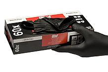 Одноразовые нитриловые перчатки Extra стойкие к растворителям Colad 60 штук черный цвет размер M (536000)