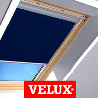 Шторы на мансардные окна VELUX 94х140 цвет синий, фото 1
