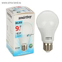 Лампа cветодиодная Smartbuy, A60, E27, 9 Вт, 4000 К, холодный белый
