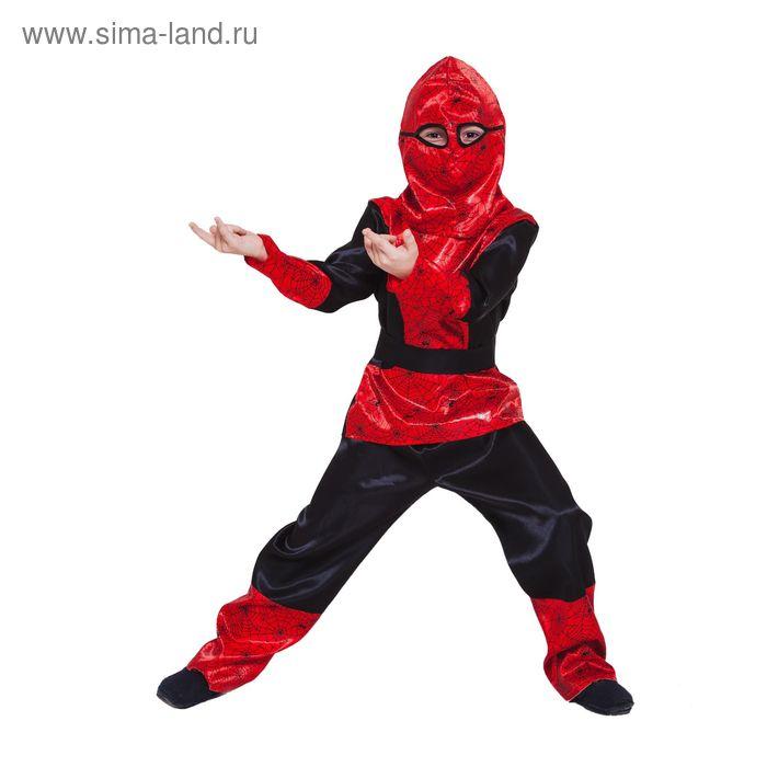 Детский карнавальный костюм "Чёрный паучок", р-р 28, рост 104 см